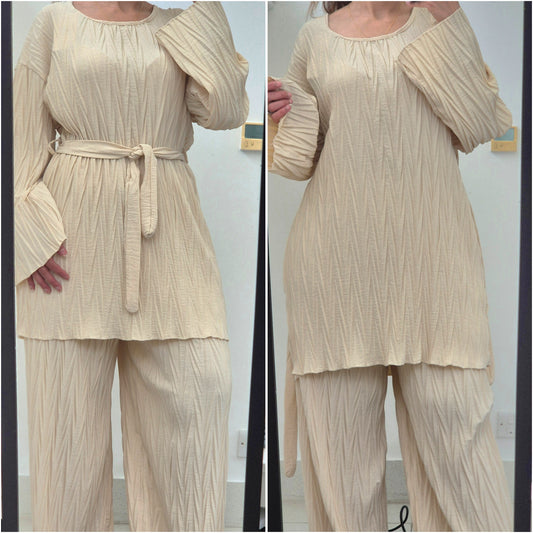 Plisse Textured Co-ord